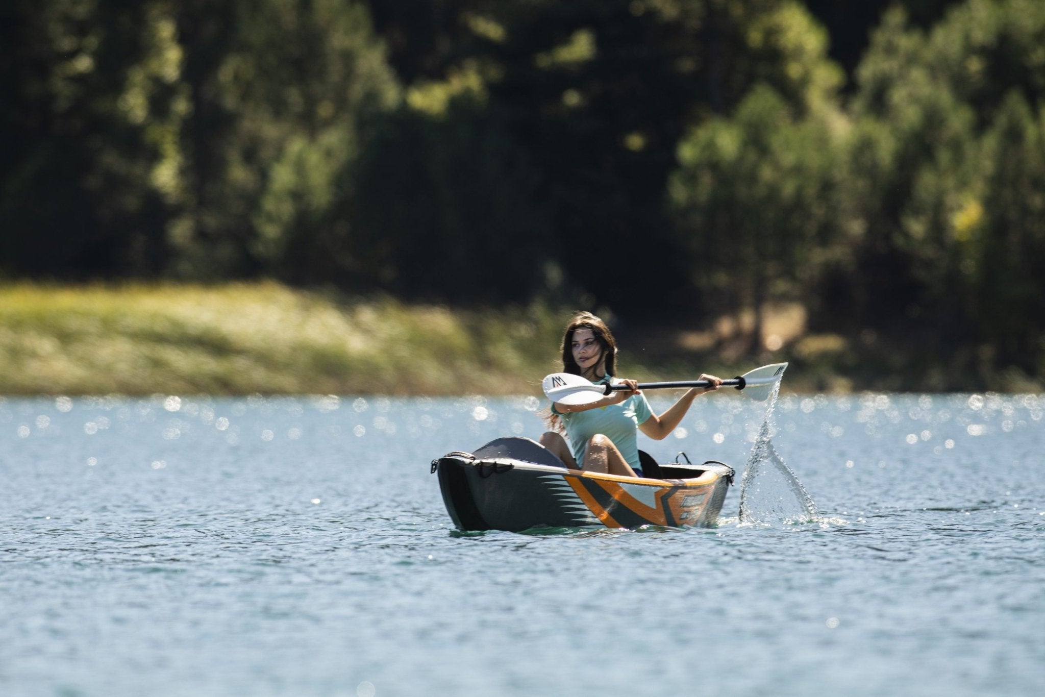 Aqua Marina TOMAHAWK AIR-K 12'4" Inflatable High Pressure Speed Kayak / Canoe - The Vitality Estate