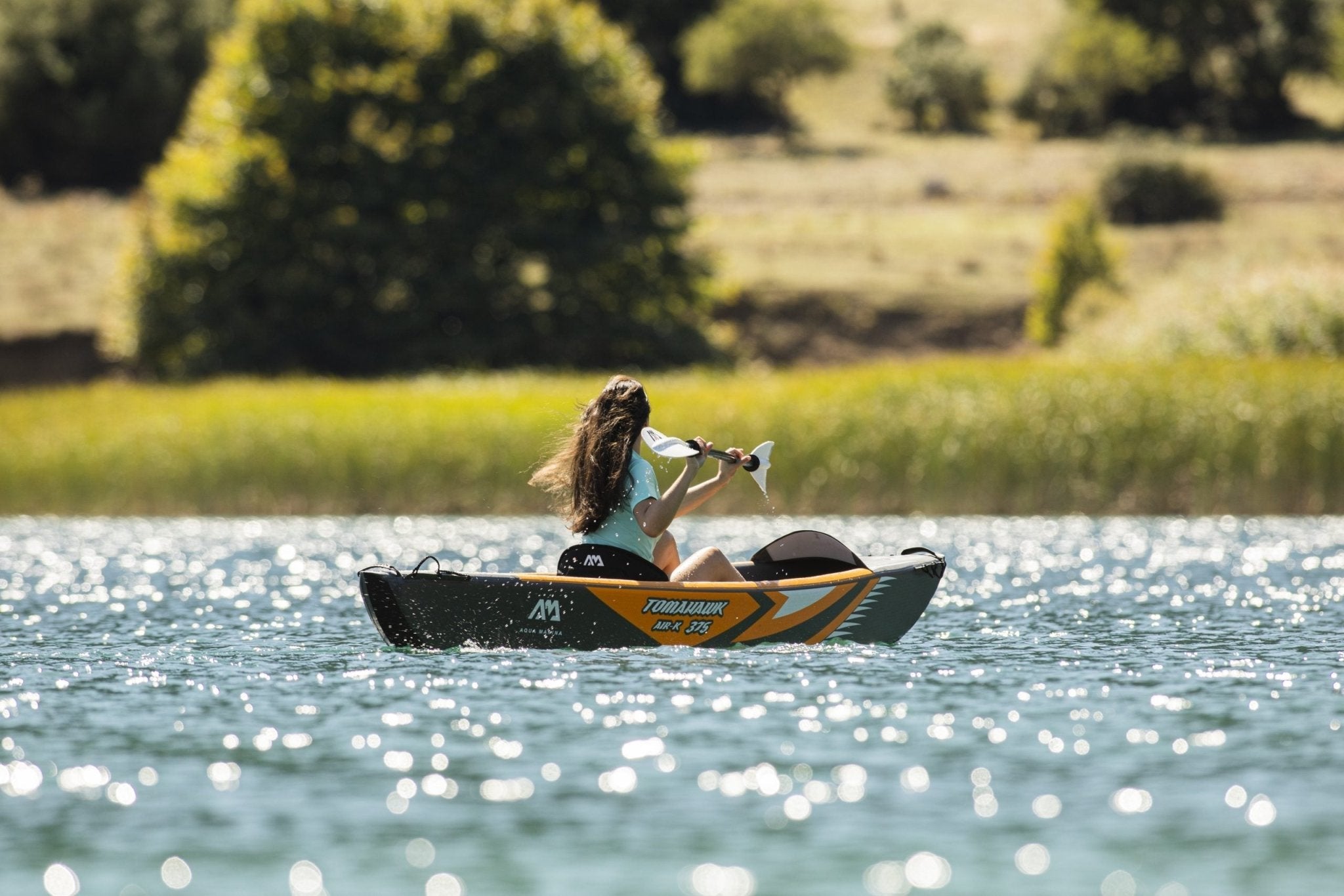 Aqua Marina TOMAHAWK AIR-K 12'4" Inflatable High Pressure Speed Kayak / Canoe - The Vitality Estate