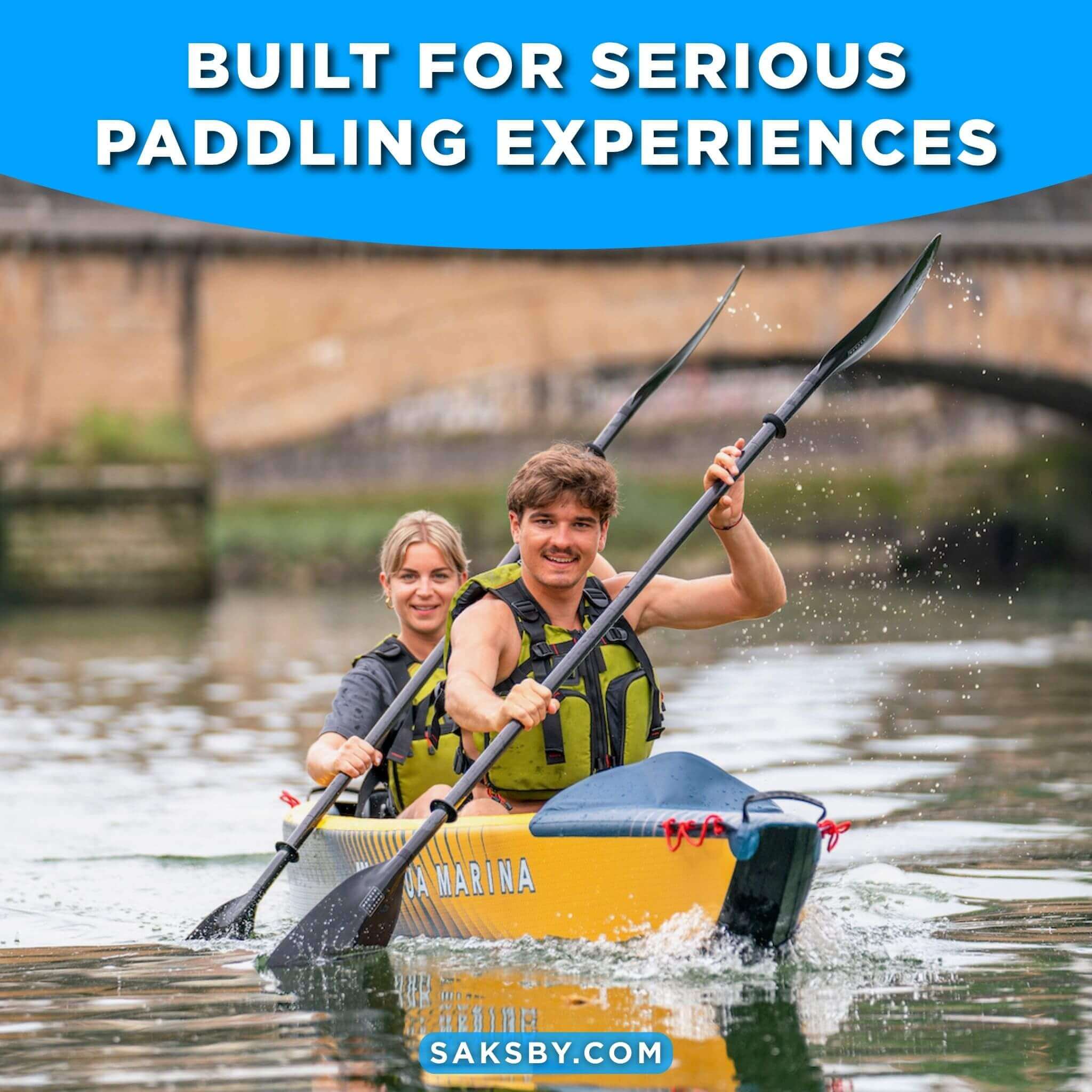 Aqua Marina Tomahawk AIR-K 440 14FT 2-Person High-Pressure Speed Inflatable Kayak [Paddle Excluded] [AIR-K440] (SAK31482) - The Vitality Estate
