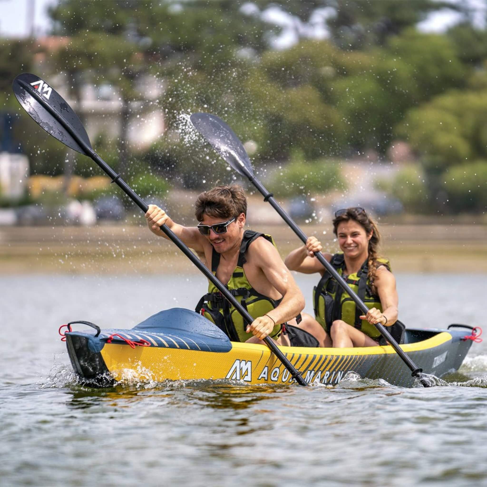 Aqua Marina Tomahawk AIR-K 440 14FT 2-Person High-Pressure Speed Inflatable Kayak [Paddle Excluded] [AIR-K440] (SAK31482) - The Vitality Estate