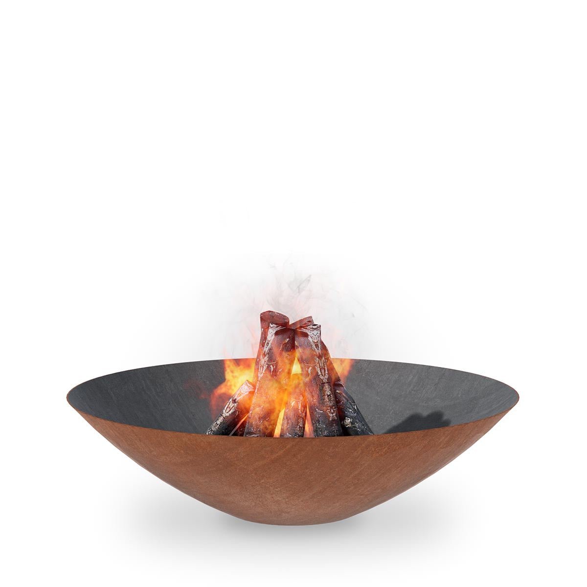 Arteflame Classic 40″ — Fire Pit (CORTEN Bowl; Short Round / Short Euro / Built-In No Base) - The Vitality Estate