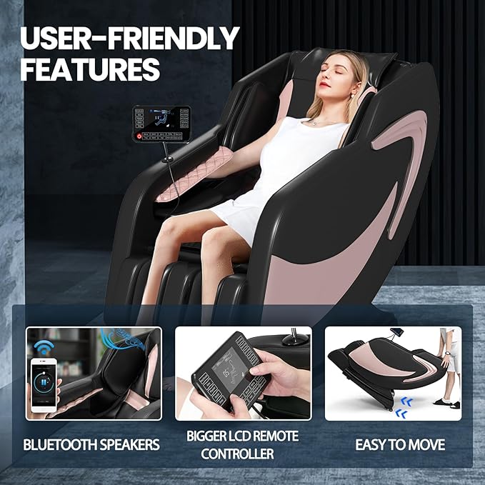 Artist hand Massage Chair Full Body, Zero Gravity Massage Chair Shiatsu Massage Recliner with 5 Auto Modes, Back & Upper Legs Heating, Bluetooth Speakers, Calfrest Extension, Airbags, Foot Rollers - The Vitality Estate