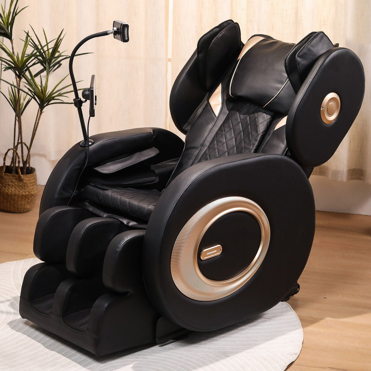 Automatic Massage Chair Recliner With Zero Gravity And Full Body Air Pressure - Black - The Vitality Estate