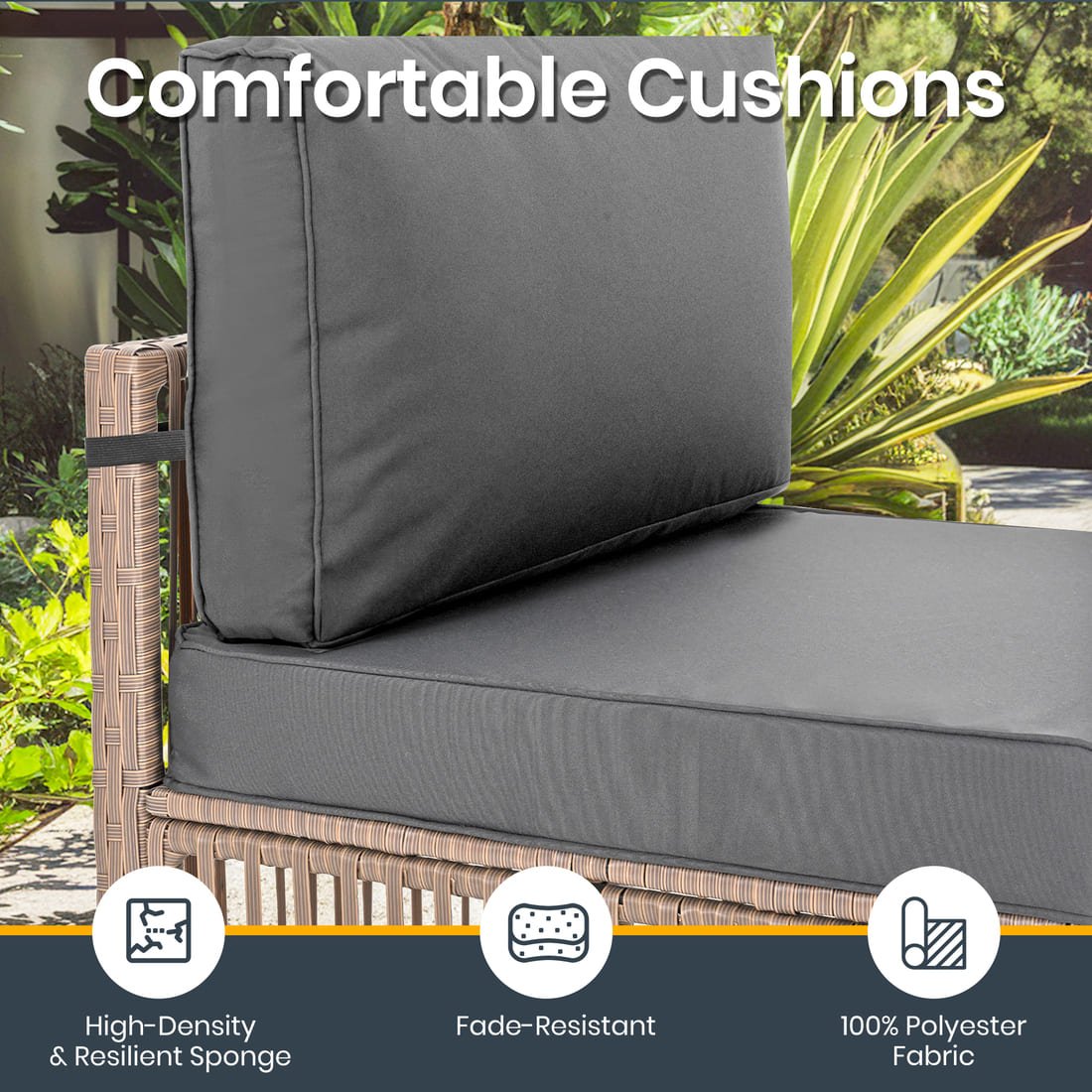Axis 104.8" Modern Outdoor Sectional Set, 7-Piece - The Vitality Estate