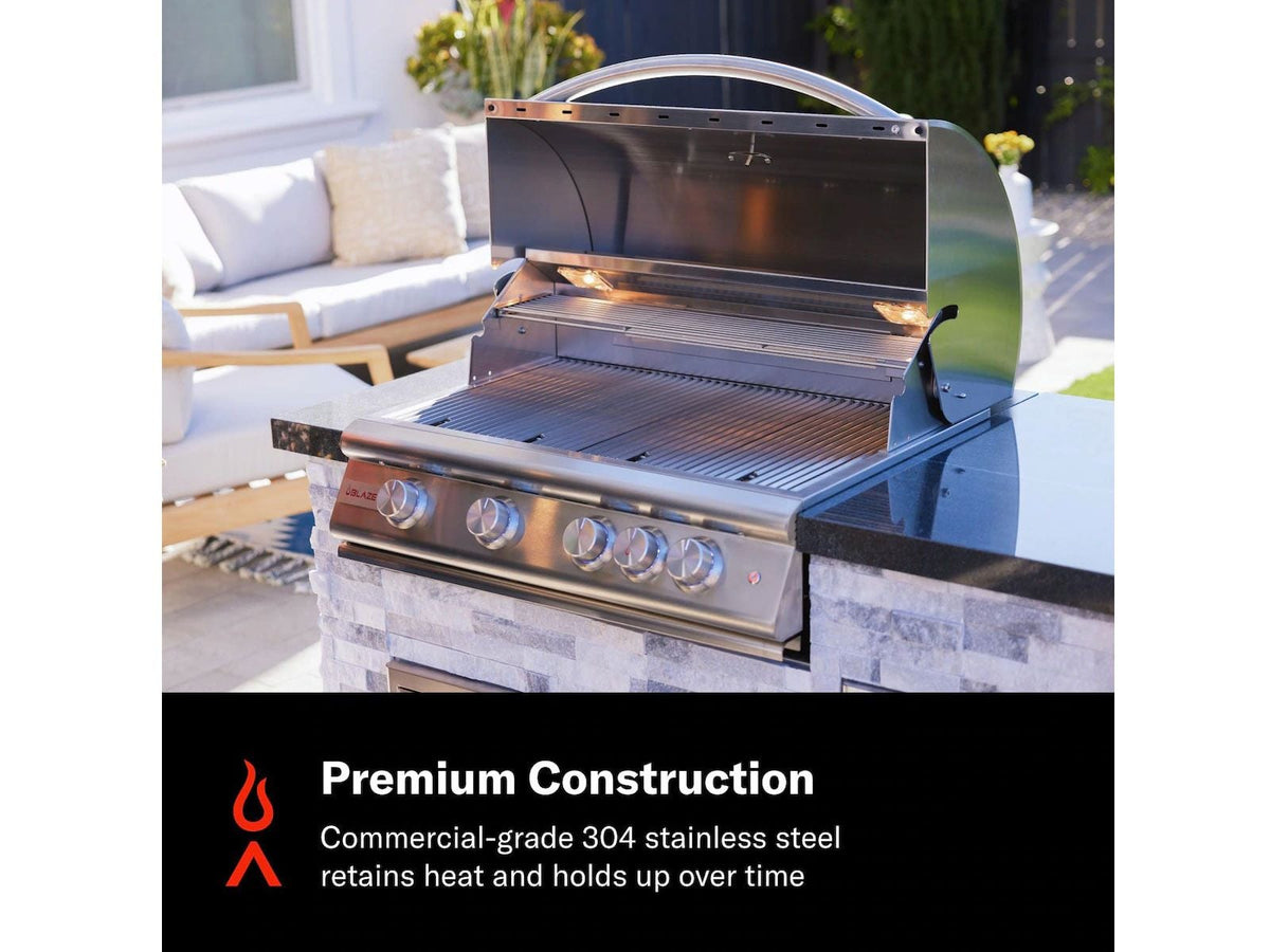 Blaze LTE+ 32-Inch 4-Burner Freestanding Gas Grill with Lift-Assist Hood and Rear Infrared Burner - The Vitality Estate