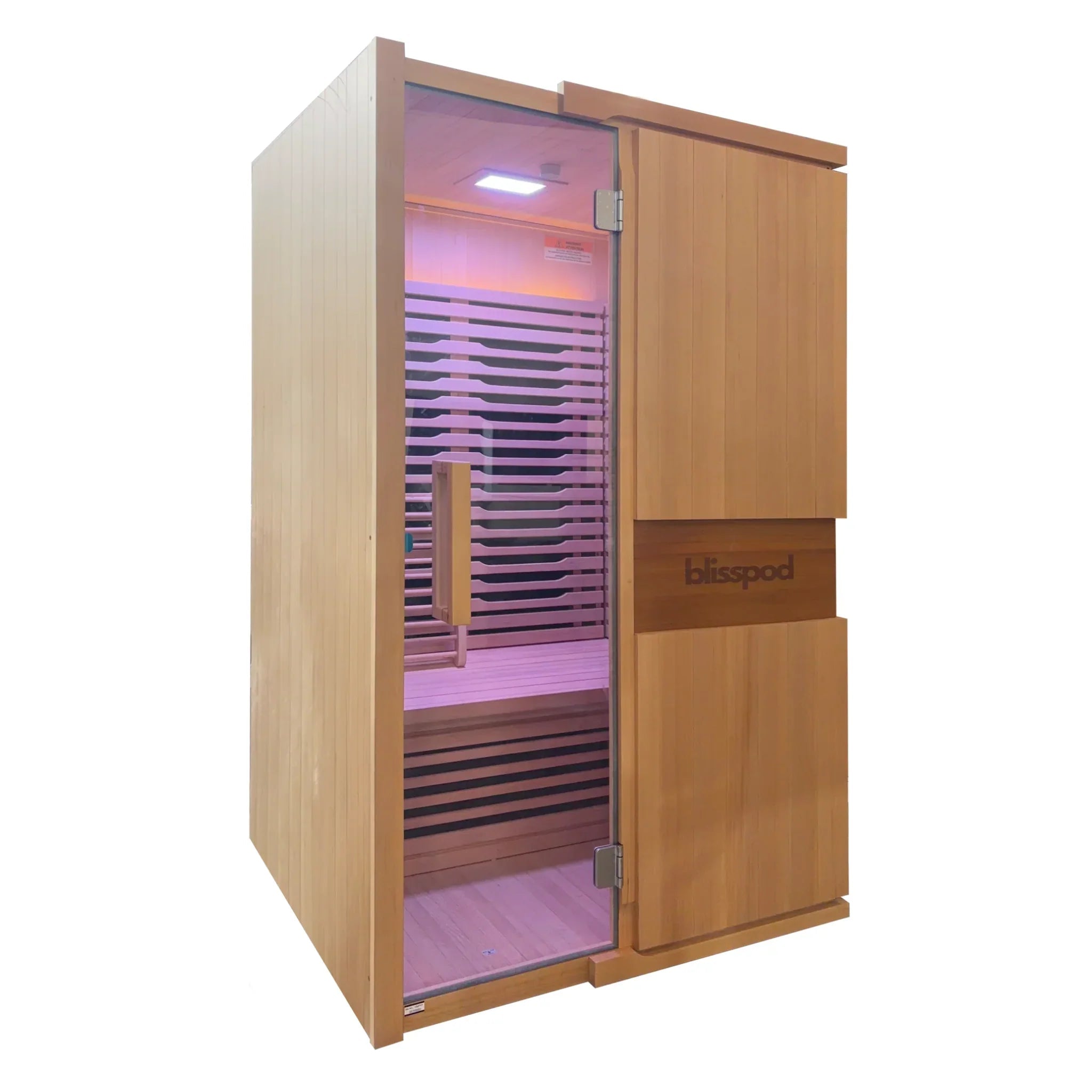 Blisspod | Milano | Full Spectrum Sauna Canadian Hemlock Ultra Low EMF | 6 Far Infrared & Red Glass Heater & Chromotherapy | 2 Person - The Vitality Estate