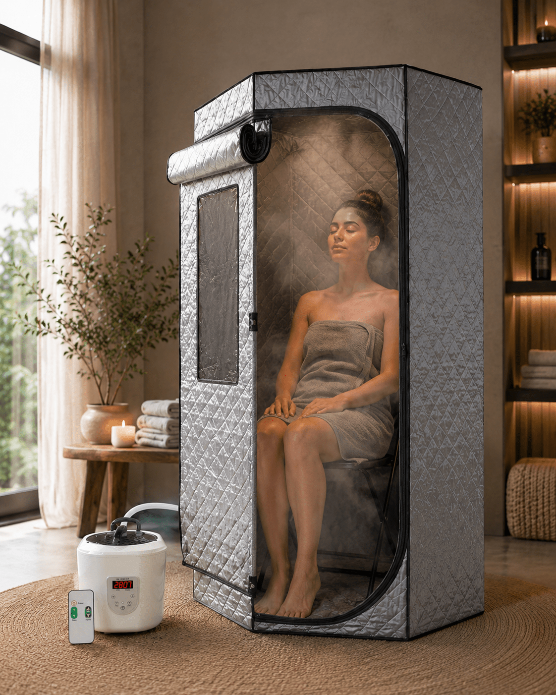 Blisspod Portable Full-Body Steam Sauna | 1600W - The Vitality Estate