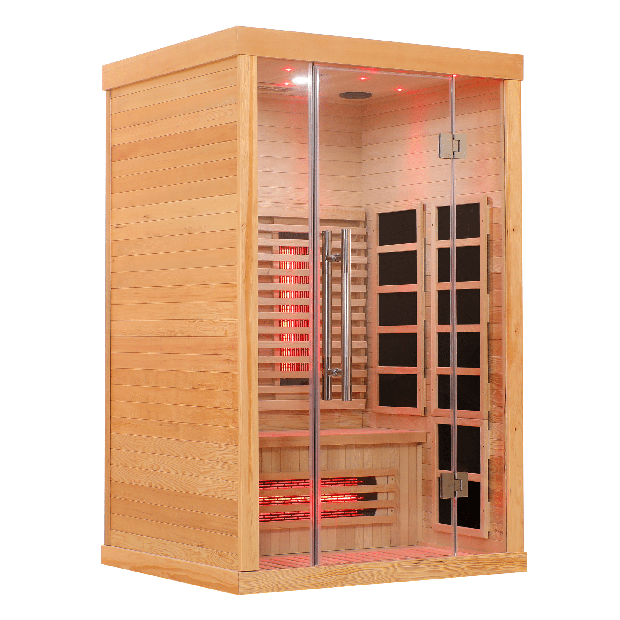 Blisspod | Venetian | Full Spectrum Indoor Premium Canadian Hemlock Low EMF Sauna | 10 Heaters | Chromotherapy & Reflexology | 2 Person - The Vitality Estate