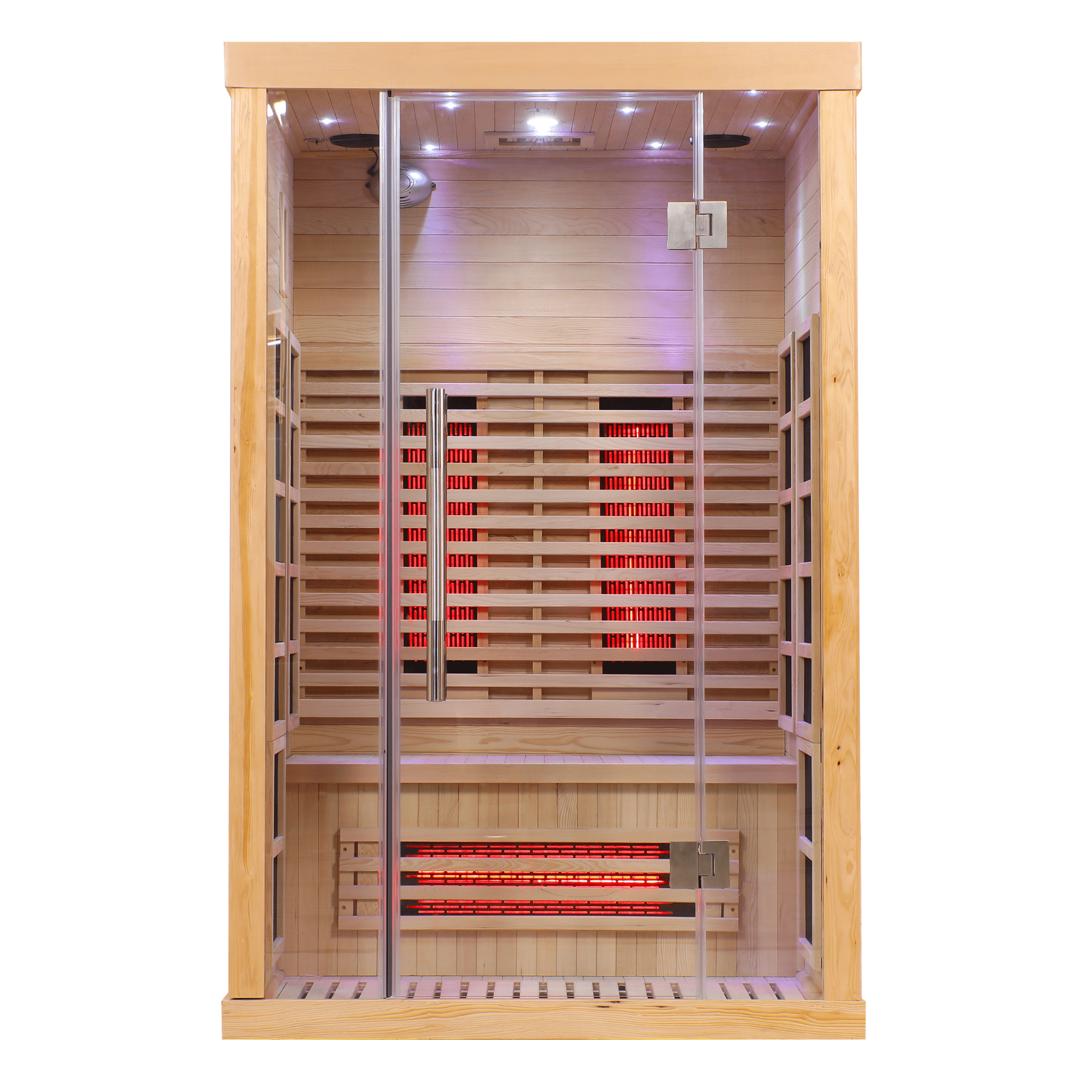 Blisspod | Venetian | Full Spectrum Indoor Premium Canadian Hemlock Low EMF Sauna | 10 Heaters | Chromotherapy & Reflexology | 2 Person - The Vitality Estate