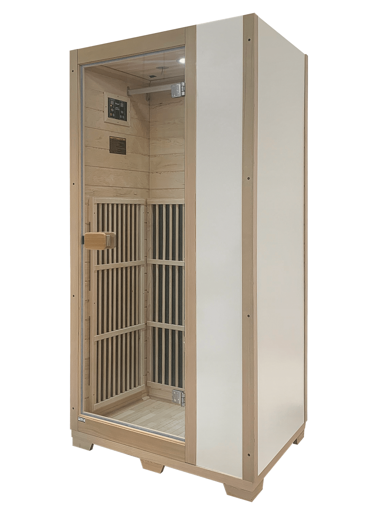 Blisspod | Vienna | Far Infrared Sauna | Canadian Hemlock Very Low EMF | 72.8"H x 35.4"W x 25.6"D | 1 Person - The Vitality Estate