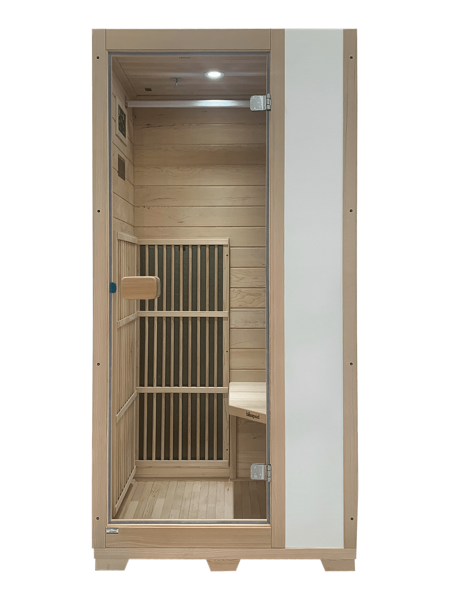Blisspod | Vienna | Far Infrared Sauna | Canadian Hemlock Very Low EMF | 72.8"H x 35.4"W x 25.6"D | 1 Person - The Vitality Estate