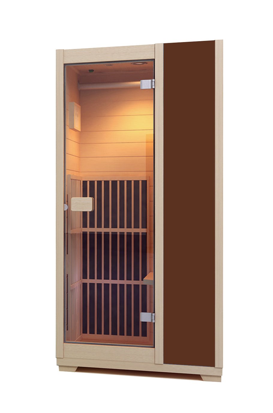 Blisspod | Vienna | Far Infrared Sauna | Canadian Hemlock Very Low EMF | 72.8"H x 35.4"W x 25.6"D | 1 Person - The Vitality Estate