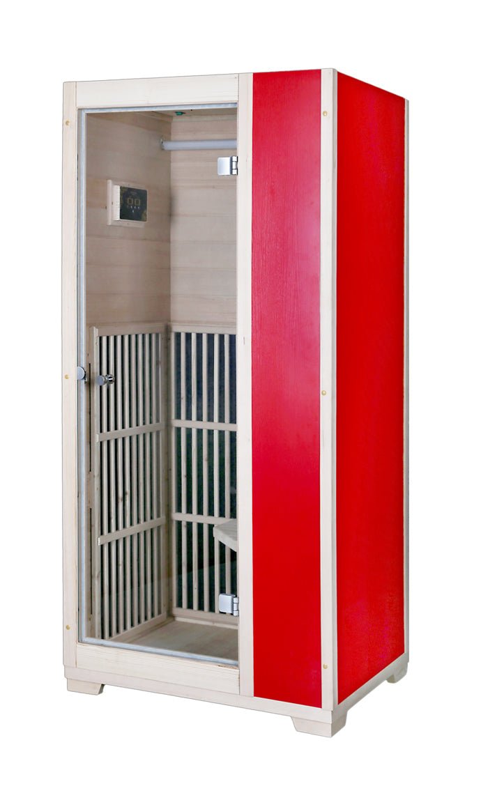 Blisspod | Vienna | Far Infrared Sauna | Canadian Hemlock Very Low EMF | 72.8"H x 35.4"W x 25.6"D | 1 Person - The Vitality Estate