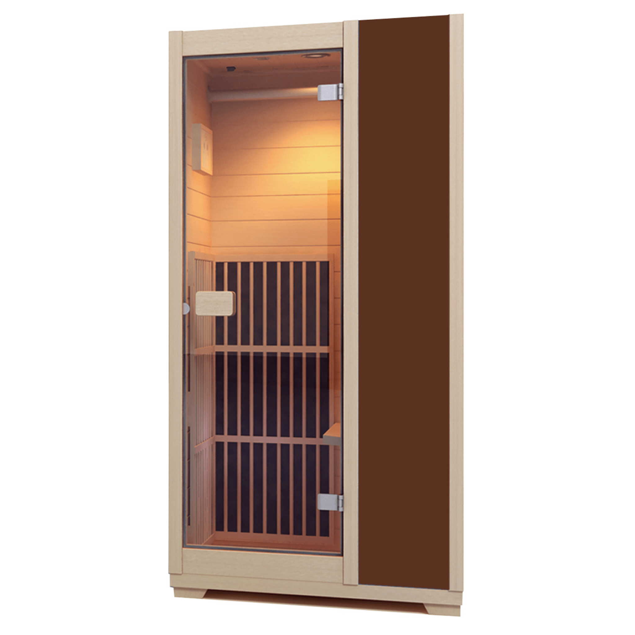 Blisspod | Vienna | Far Infrared Sauna | Canadian Hemlock Very Low EMF | 72.8"H x 35.4"W x 25.6"D | 1 Person - The Vitality Estate