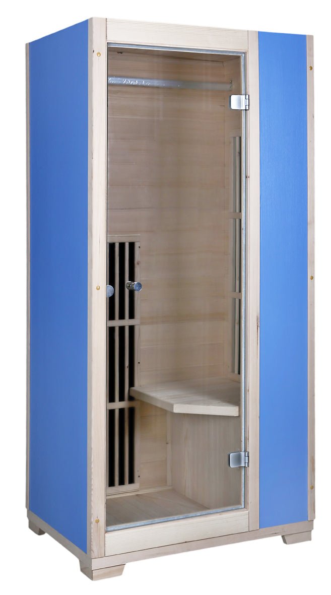Blisspod | Vienna | Far Infrared Sauna | Canadian Hemlock Very Low EMF | 72.8"H x 35.4"W x 25.6"D | 1 Person - The Vitality Estate