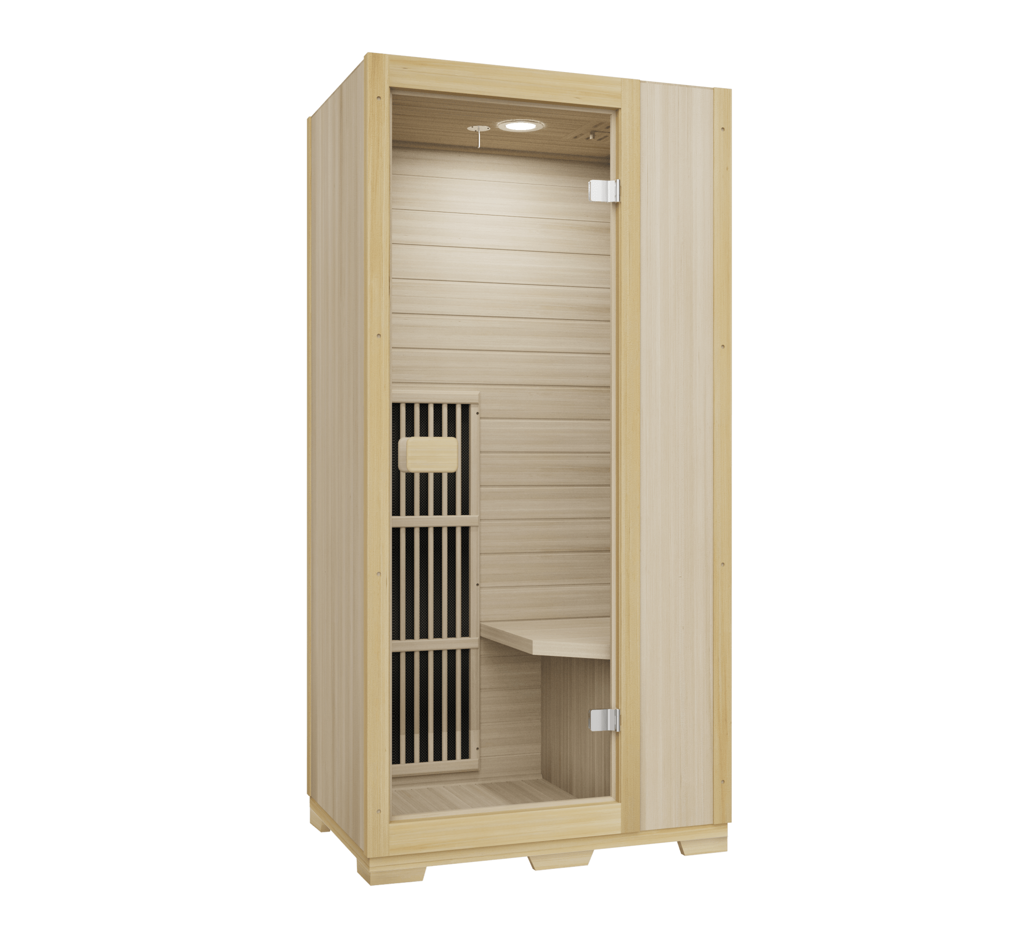 Blisspod | Vienna | Far Infrared Sauna | Canadian Hemlock Very Low EMF | 72.8"H x 35.4"W x 25.6"D | 1 Person - The Vitality Estate