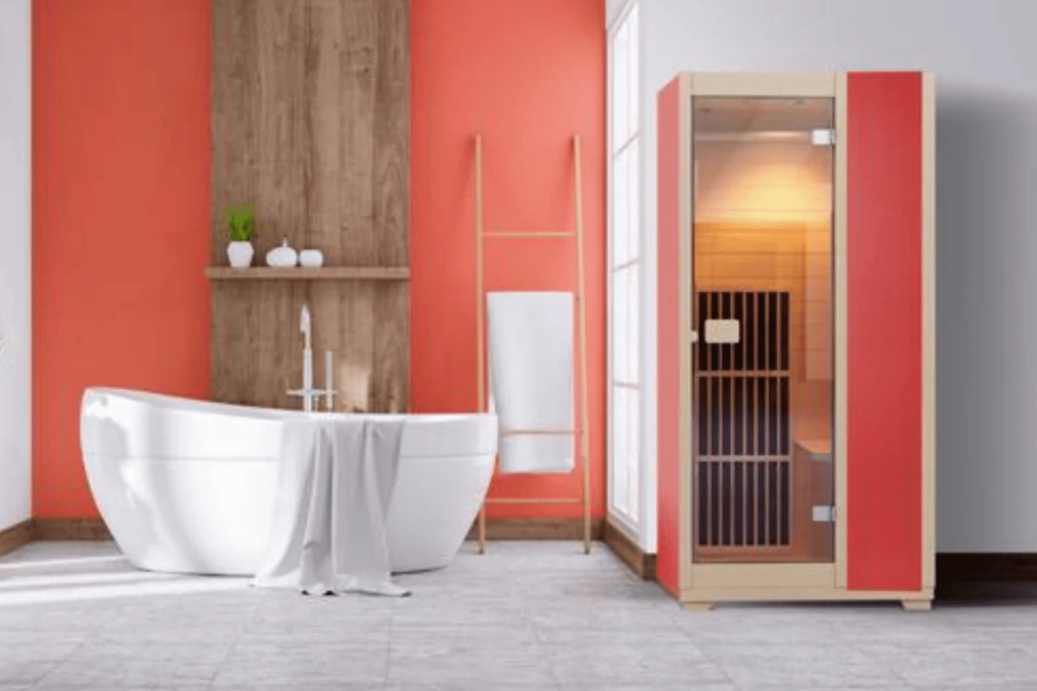 Blisspod | Vienna | Far Infrared Sauna | Canadian Hemlock Very Low EMF | 72.8"H x 35.4"W x 25.6"D | 1 Person - The Vitality Estate