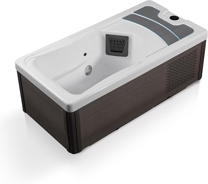 Borealis 69-in. All-in-One Cold Plunge and Hot Tub with Built-in Chiller | Acrylic Interior with 2 Jets, Bluetooth Speakers, Lights, WiFi App Control Chiller for Indoor/Outdoor Use – White - The Vitality Estate