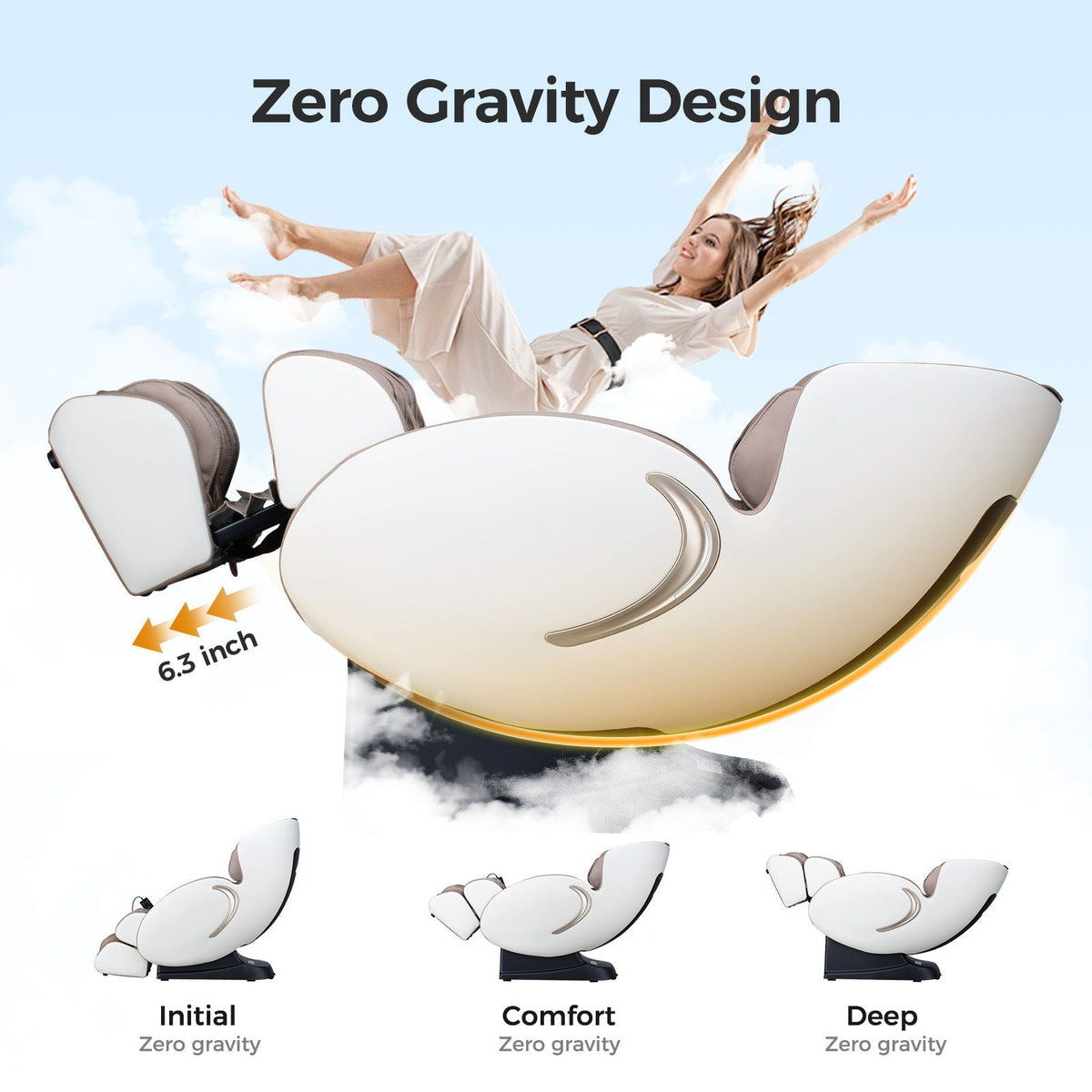Bosscare - 3D Zero Gravity Massage Chair, Full Body Shiatsu Recliner With App - The Vitality Estate