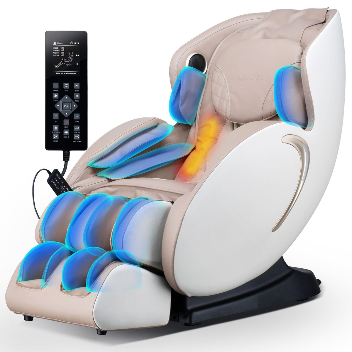 Bosscare - 3D Zero Gravity Massage Chair, Full Body Shiatsu Recliner With App - The Vitality Estate