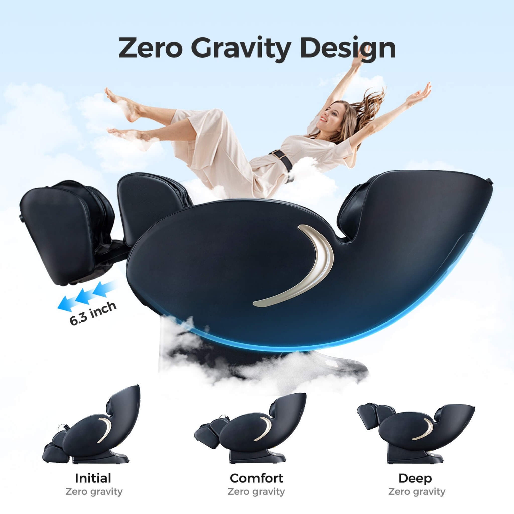 Bosscare Full Body 3D Zero Gravity Shiatsu Recliner Massage Chair With App (SAK32840) - The Vitality Estate