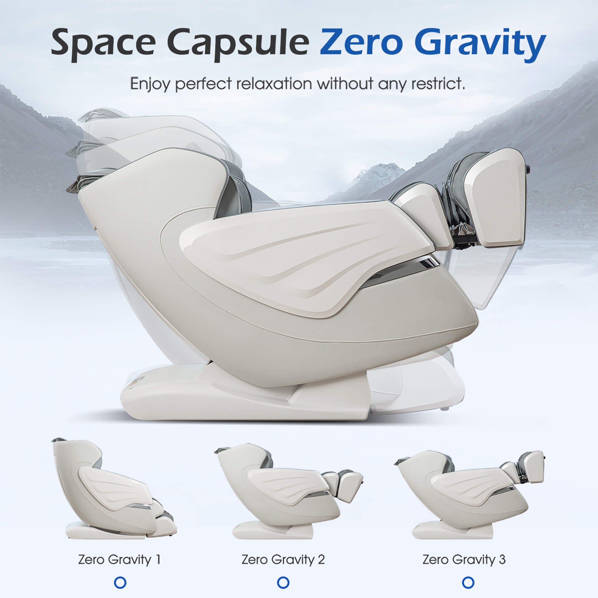 Bosscare Premium Full Body Zero Gravity Massage Chair With Ai Voice And App Control, Gray (SAK35970) - The Vitality Estate