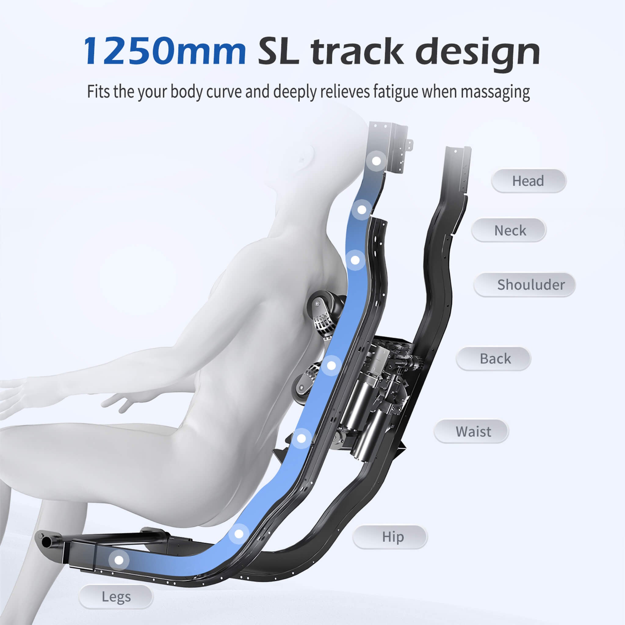 Bosscare Premium Full Body Zero Gravity Massage Chair With Ai Voice And App Control, Gray (SAK35970) - The Vitality Estate