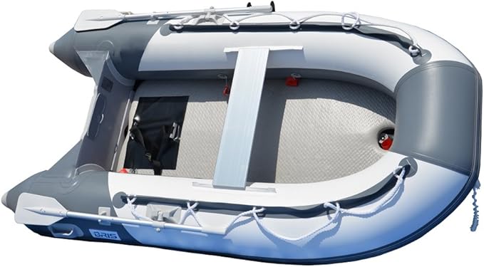 BRIS 8.2 Ft Inflatable Boat Inflatable Pontoon Dinghy Raft Tender Boat with Air-Deck Floor - The Vitality Estate