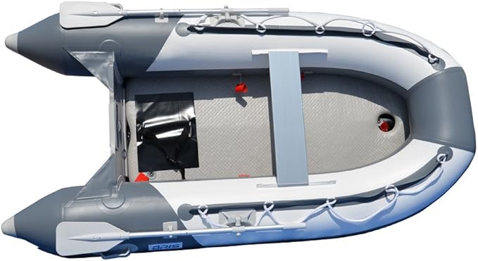 BRIS 8.2 Ft Inflatable Boat Inflatable Pontoon Dinghy Raft Tender Boat with Air-Deck Floor - The Vitality Estate