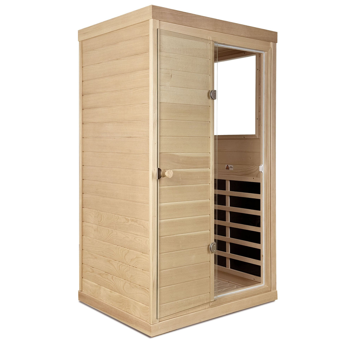 Canadian Hemlock Wood One Person Far Infrared Sauna - The Vitality Estate