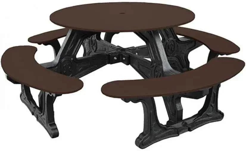 Cantina Round Table Outdoor Seating - Durable Outdoor Seating for 8 - The Vitality Estate