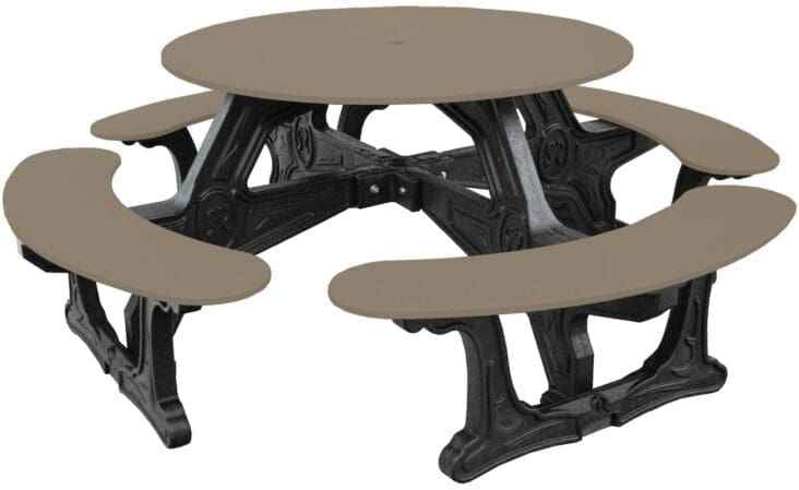 Cantina Round Table Outdoor Seating - Durable Outdoor Seating for 8 - The Vitality Estate