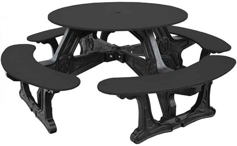 Cantina Round Table Outdoor Seating - Durable Outdoor Seating for 8 - The Vitality Estate