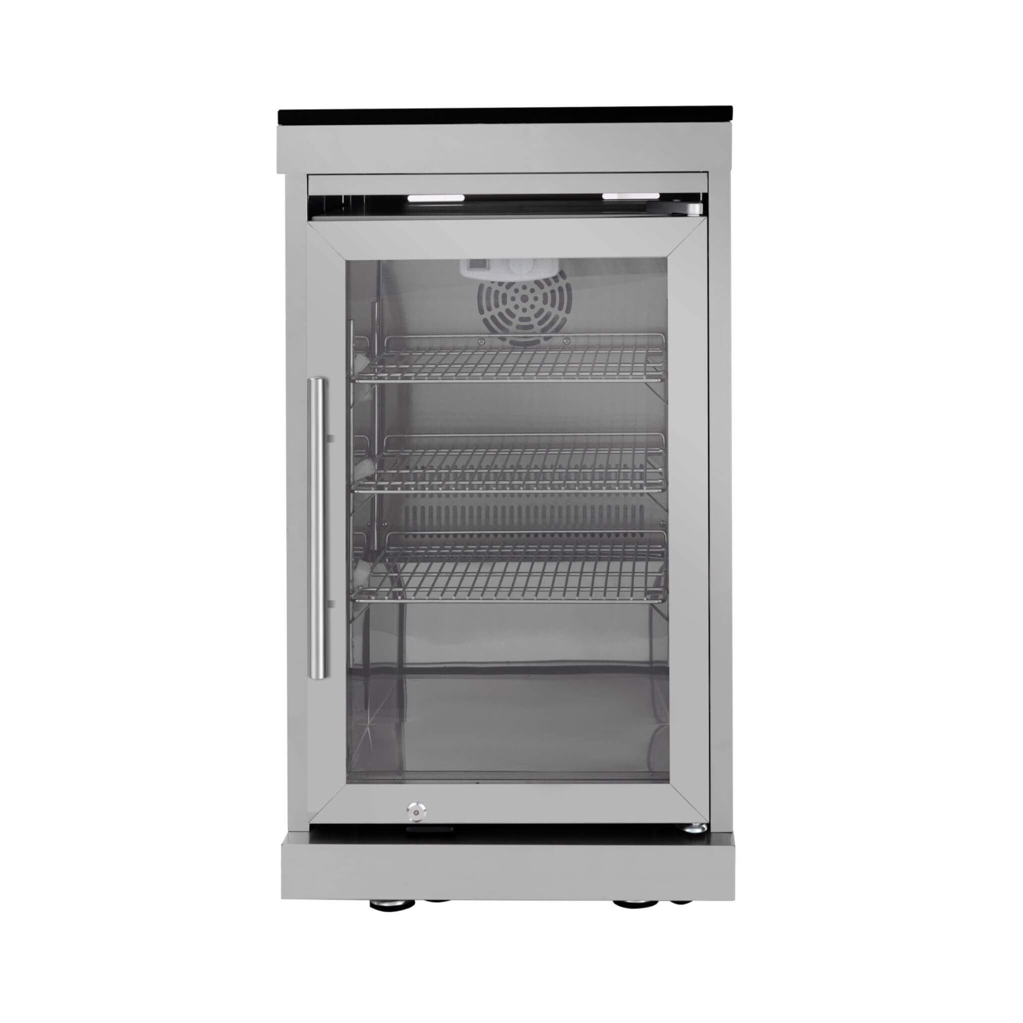 Castelle Flame Blaze 108-Inch 6-Burner 85K BTU Deluxe Stainless Steel Liquid Propane Outdoor Kitchen Grill Island With Wine Cooler, Rotisserie, Cabinets, And Granite Countertops (SAK58310) - The Vitality Estate