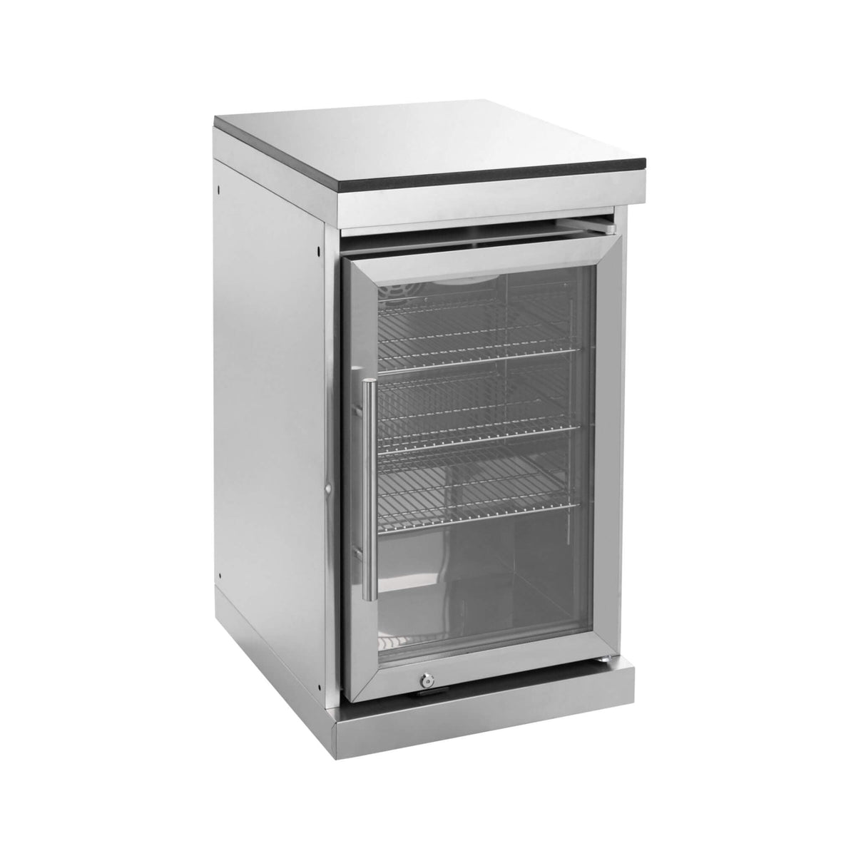 Castelle Flame Capri 96-Inch 6-Burner 85000 BTU Outdoor Kitchen Liquid Propane Grill Island With Fridge (SAK42895) - The Vitality Estate