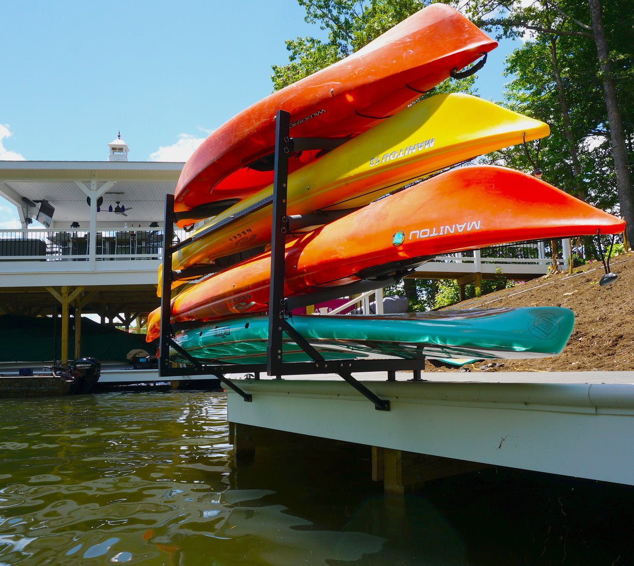 Chesapeake Kayak Storage | Adjustable Dock Rack | Over The Water | 4 Levels - The Vitality Estate