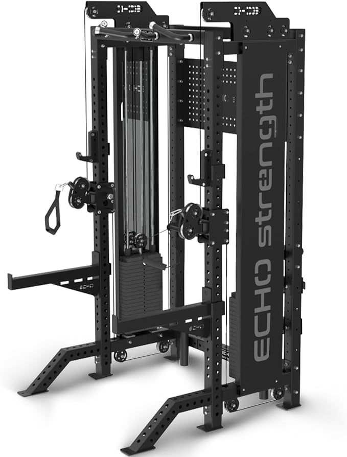 Commercial Cable Crossover Exercise Machine All in One Functional Trainer Cable Machine with 400LBS Weight Stacks Power Cage Squat Rack with Pulley System Compact Functional Trainer for Home Gyms - The Vitality Estate
