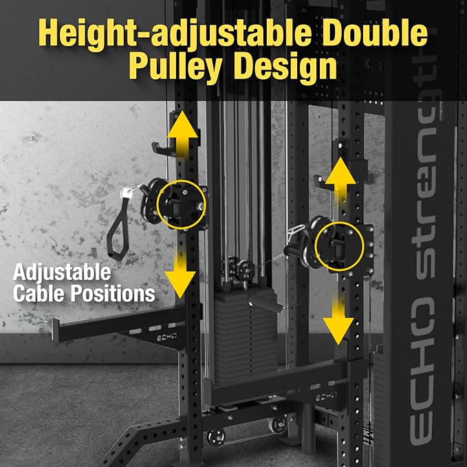 Commercial Cable Crossover Exercise Machine All in One Functional Trainer Cable Machine with 400LBS Weight Stacks Power Cage Squat Rack with Pulley System Compact Functional Trainer for Home Gyms - The Vitality Estate