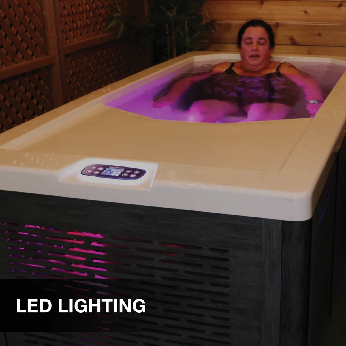 CSC 1000 Premium Cold Plunge Spa Tub With Built-In Ozone And Multi-Coloured Exterior Lighting (SAK37605) - The Vitality Estate