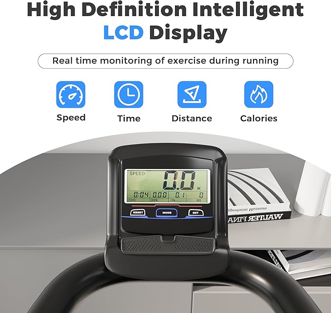 DELAVIN Curved Manual Treadmill, Non Electric Treadmill with 4 Resistance Levels, Motorless Treadmill with Front Digital Display and Handlebar, Wide Belt Treadmill 440LBS Capacity for Home Gym(FBA) - The Vitality Estate