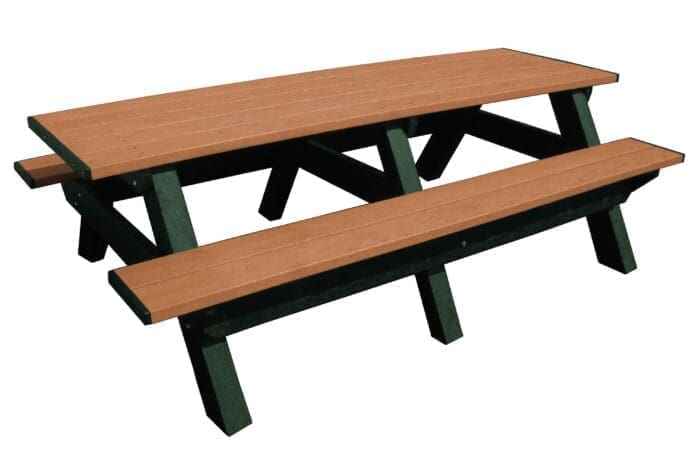 Deluxe 8′ Recycled Plastic Picnic Table for Eco-Friendly Outdoor Seating - The Vitality Estate