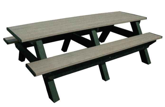 Deluxe 8′ Recycled Plastic Picnic Table for Eco-Friendly Outdoor Seating - The Vitality Estate