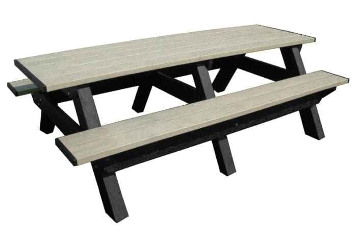 Deluxe 8′ Recycled Plastic Picnic Table for Eco-Friendly Outdoor Seating - The Vitality Estate