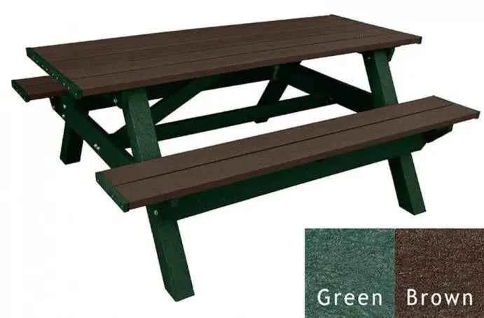 Deluxe Picnic Table – 6′ Durable Recycled Plastic Outdoor Seating - The Vitality Estate