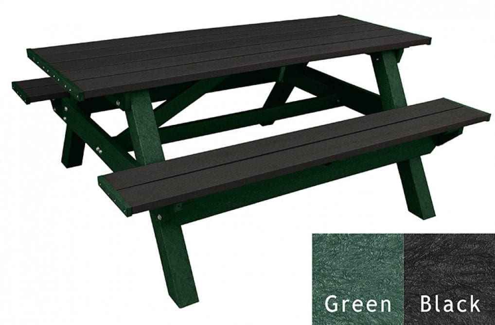 Deluxe Picnic Table – 6′ Durable Recycled Plastic Outdoor Seating - The Vitality Estate