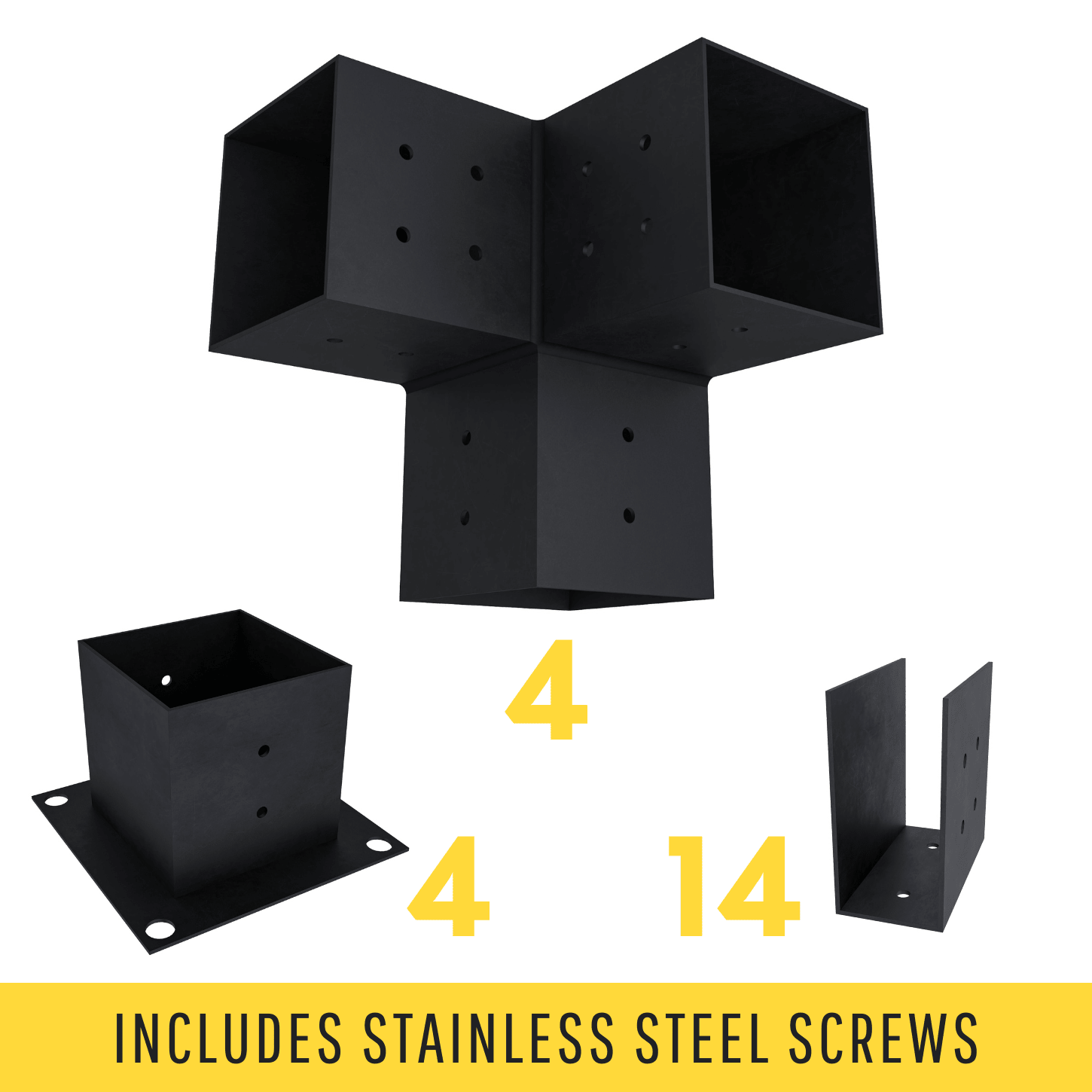 DIY Pergola Bracket Kit for a Freestanding Pergola With Roof Rafters - Any Size Up to 12' x 12' - The Vitality Estate