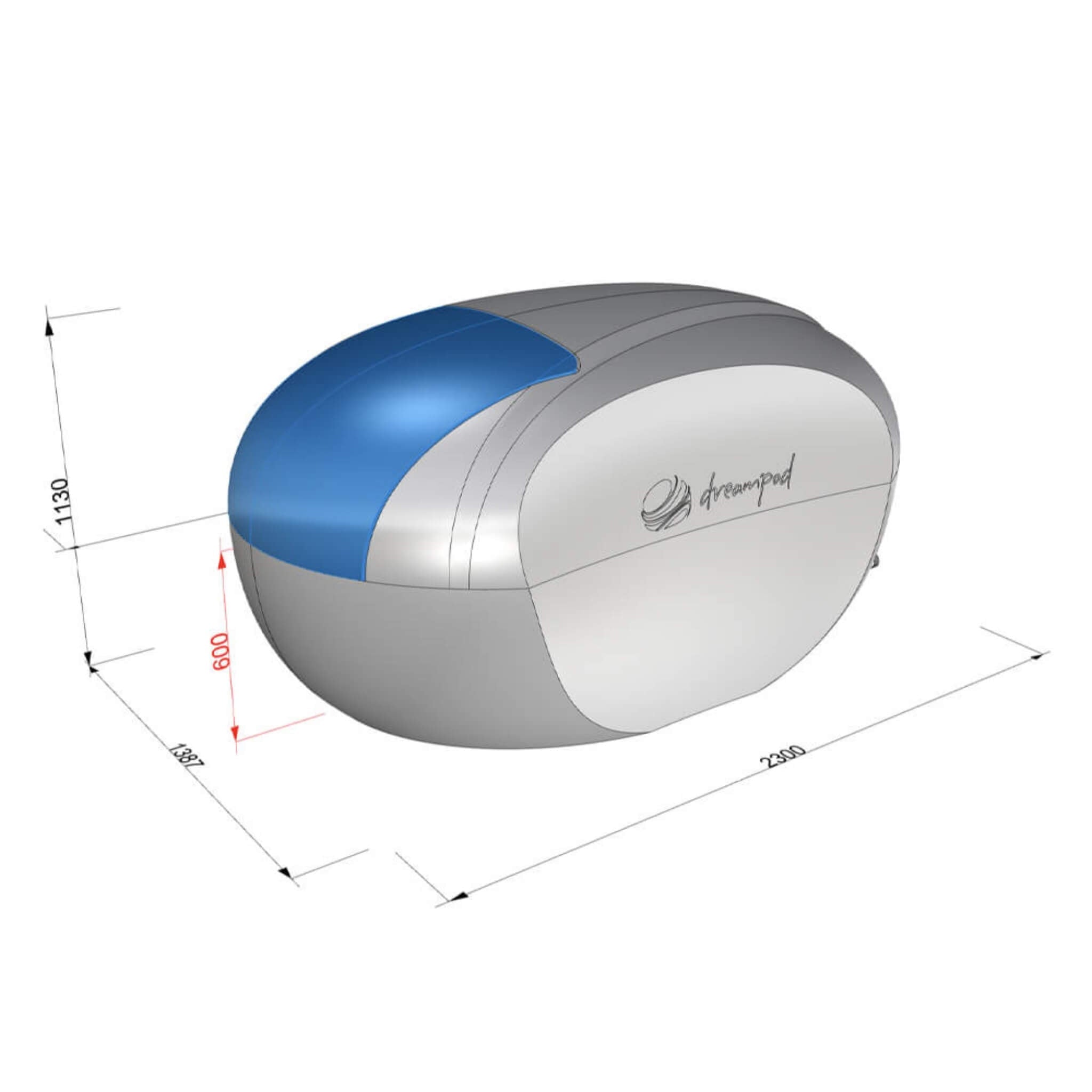 Dreampod Home Float Plus Premium Fiberglass Floatation Tank [DPFP108WPE] (SAK62820) - The Vitality Estate