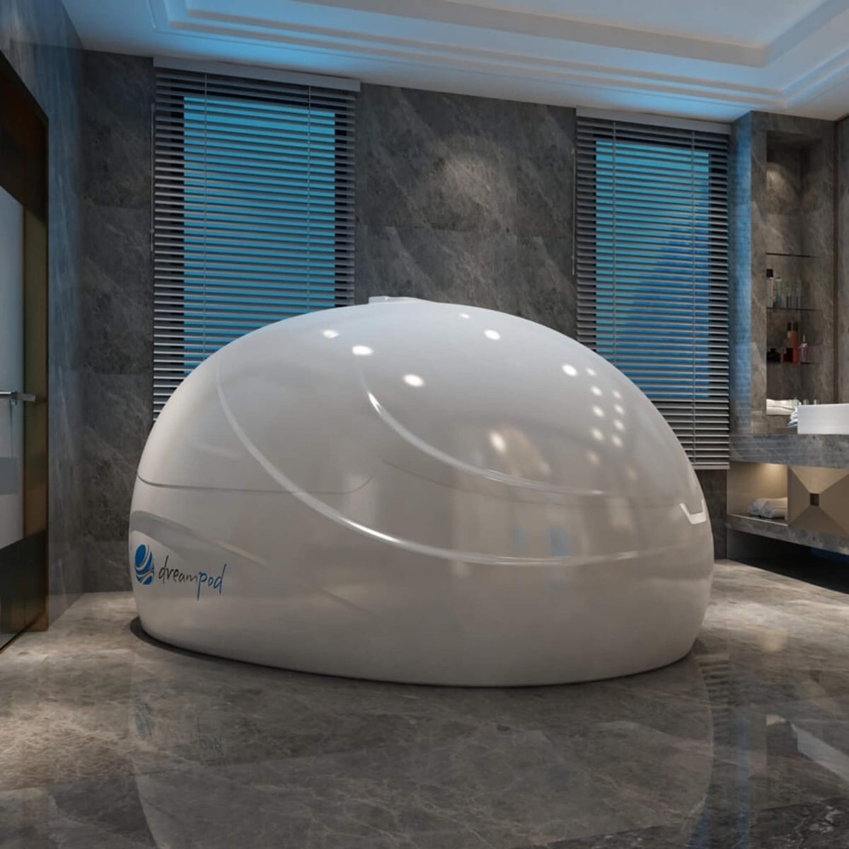 Dreampod Sport Commercial Home Flotation Sensory Isolation Tank Pod Spa [DPFP205WPE] (SAK25948) - The Vitality Estate