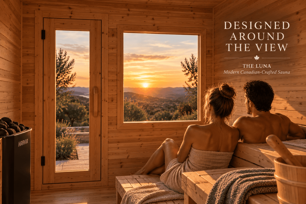 Dundalk LeisureCraft Luna 4-Person Outdoor Cedar Sauna - The Vitality Estate