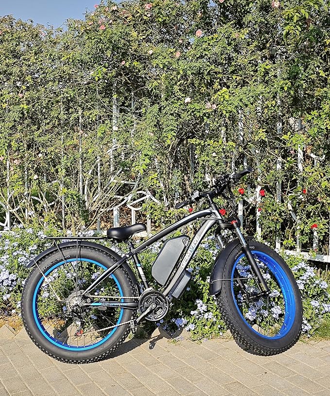 Ebike for Adults Electric, 52V 19.2Ah/32Ah, Peak 2000W/2500W E-Bike, 36/40MPH, 70 Miles/100Miles Long Range, Hydraulic Disc Brake, Off Road Snow Mountain E-Bike, 24"/26" Fat Tire Fast Electric Bicycle - The Vitality Estate